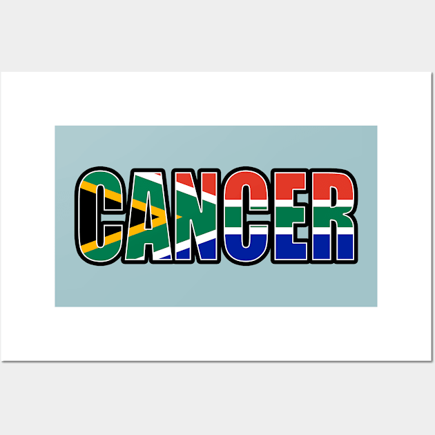 Cancer South African Horoscope Heritage DNA Flag Wall Art by Just Rep It!!